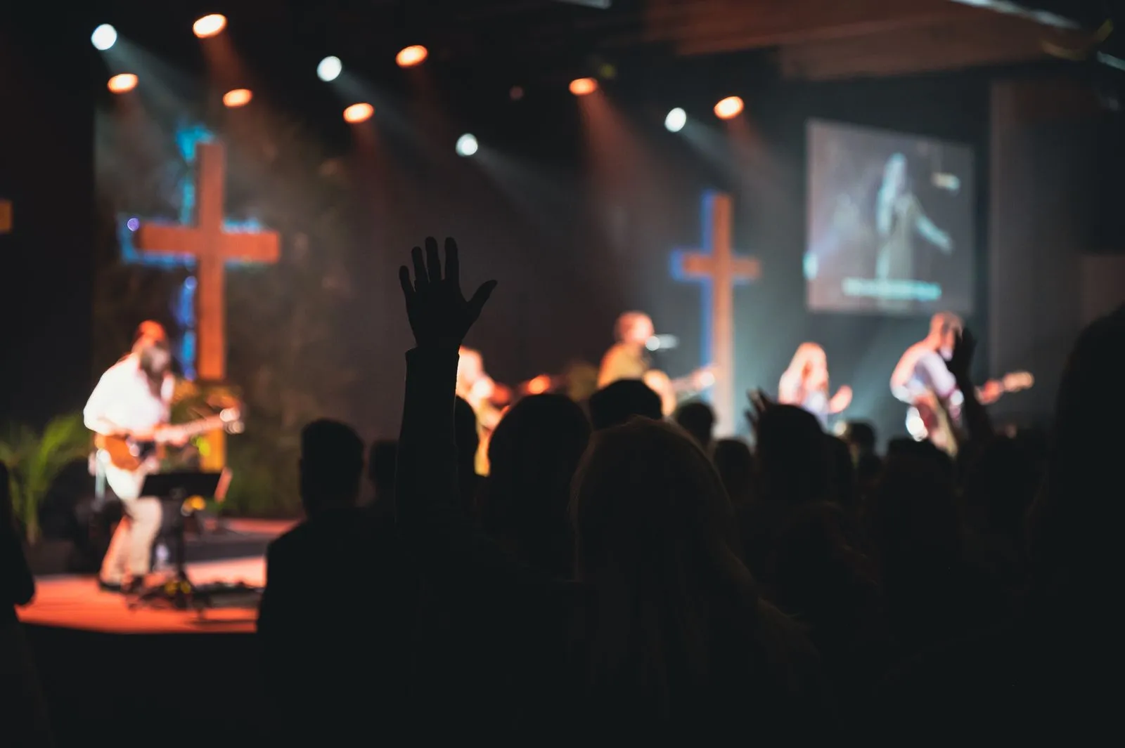 Worship band leading stage